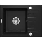 Zlewozmywak ZORBA NERO granit 1K Z/KO 580 x 440 x 164 mm 3,5" +space saver