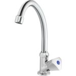 Bateria umywalkowa chrom stojąca z wylewką "F" do wody zimnej lub zmieszanej