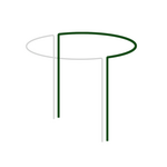 Podpora pierścieniowa do roślin 1/2 koła śred. 40 cm/wys. 70 cm