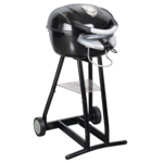 Grill elektryczny z pokrywą 48 x 108 cm czarny