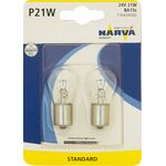 Zestaw żarówek samochodowych P21 W BA15s 12 V blister NARVA