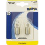 Zestaw żarówek samochodowych P21/5 W BAY15d 12 V blister NARVA