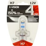 Żarówka samochodowa H7 12 V X-VISION +150%  4CAR