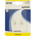 Zestaw żarówek samochodowych W5 W całoszklane W2.1 x9.5d 12 V blister NARVA