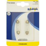 Zestaw żarówek samochodowych C10 W rurki T10.5x43 SV8,5 12 V blister NARVA