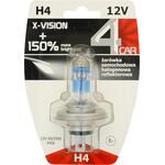 Żarówka samochodowa H4 12 V X-VISION +150%  4CAR