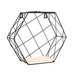 Półka HEXAGON METAL czarna GROA