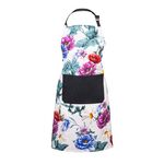 Fartuch kuchenny 70 x 80 cm kwiaty polskie