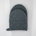 Chwytak kuchenny 14 x 20 cm bawełniany grafitowy