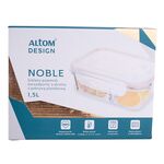 Pojemnik prostokątny żaroodporny 3-dzielny Noble z pokrywką 1,5 l