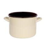 Garnek prosty 7,5 l śr. 24 cm wys. 17 cm krem/ciemny środek