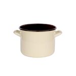 Garnek prosty 2,2 l śr. 16 cm wys. 12 cm krem/ciemny środek