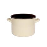 Garnek prosty 4,4 l śr. 20 cm wys. 15 cm krem/ciemny środek