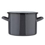 Garnek prosty 5,8l śr. 22 cm wys. 16 cm szary nakrapiany