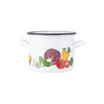 Garnek prosty 3,3 l śr. 18 cm wys. 14 cm dek. warzywa
