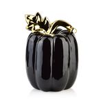 Figurka ceramiczna dynia HTC9239 12,7 x 12,7 x 17,3 cm czarna