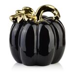 Figurka ceramiczna dynia HTC9246 16 x 16 x 15,6 cm czarna