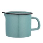 Kubek emaliowany z dzióbkiem 1,15 l szałwiowy nakrapiany