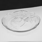 Talerz dekoracyjny bombka 17,8 x 2,9 cm transparentny