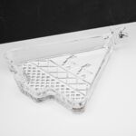 Talerz dekoracyjny choinka 20,3 x 3 cm transparentny