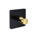 Wieszaczek samoprzylepny kwadratowy STYLE 5 x 5 cm 1 szt. czarny/złoty