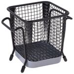 Ociekacz na sztućce kwadratowy czarny