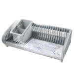 Suszarka do naczyń z ociekaczem jasny szary 47,5 x 22 x 20 cm