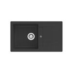 Zlewozmywak ANDROS 77 x 45 cm karbon + bateria chrom