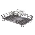 Suszarka do naczyń 1-poziomowa 35 cm czarna z tacką
