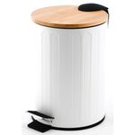 Kosz na pedał RADO 3 l bambus biały
