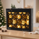 Zestaw bombek szklanych 5 / 6 / 7 cm 21 sztuk złoty