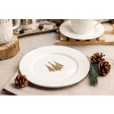 Talerz deserowy golden christmas tree 20,5 cm 6 sztuk