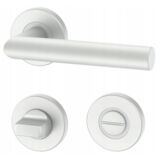 Klamka UNO srebrna na okrągłym szyldzie do WC Italian Line