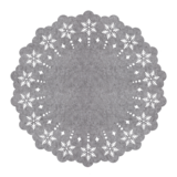 Podkładka filcowa ŚNIEŻYNKA średnica 38 cm szary