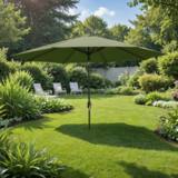 Parasol ogrodowy uchylny butelkowa zieleń 300 cm