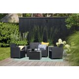 Zestaw mebli ogrodowych Marie 4 osobowy grafitowy