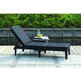 Leżak ogrodowy Jaipur z poduszką grafit