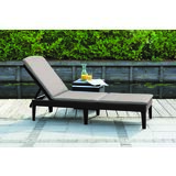 Leżak ogrodowy Jaipur z poduszką brązowy