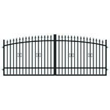Brama dwuskrzydłowa DAMIAN 400 x 1,30-1,50 cm ocynk RAL9005