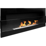 Biokominek 900 x 400 mm czarny połysk z szybą