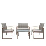 Komplet mebli ogrodowych Emma szary