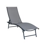 Leżanka 183 x 54,5 x 90 cm szary