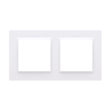 Ramka 2-krotna SIMON10 uniwersalna poziom i pion biała