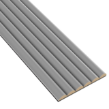 Panel ryflowany MDF 17,4 x 275 cm szary 6 sztuk