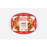 Brytfanna żaroodporna Let's share owalna 40 x 28 x 7 cm 4 l transparentny PYREX