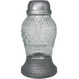 Znicz szklany solarny LA 503 SOL SR 11,5 x 21 cm srebrny