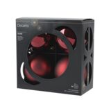 Bombki szklane mix połysk/mat 10 cm bordowy 4 szt.