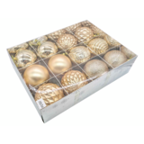 Bombki plastikowe 10 cm szampańskie 12 szt.