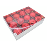 Bombki plastikowe 10 cm czerwone 12 szt.