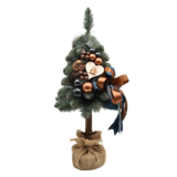 Choinka na kołeczku sebrzysta dekorowana 65 cm Midnight